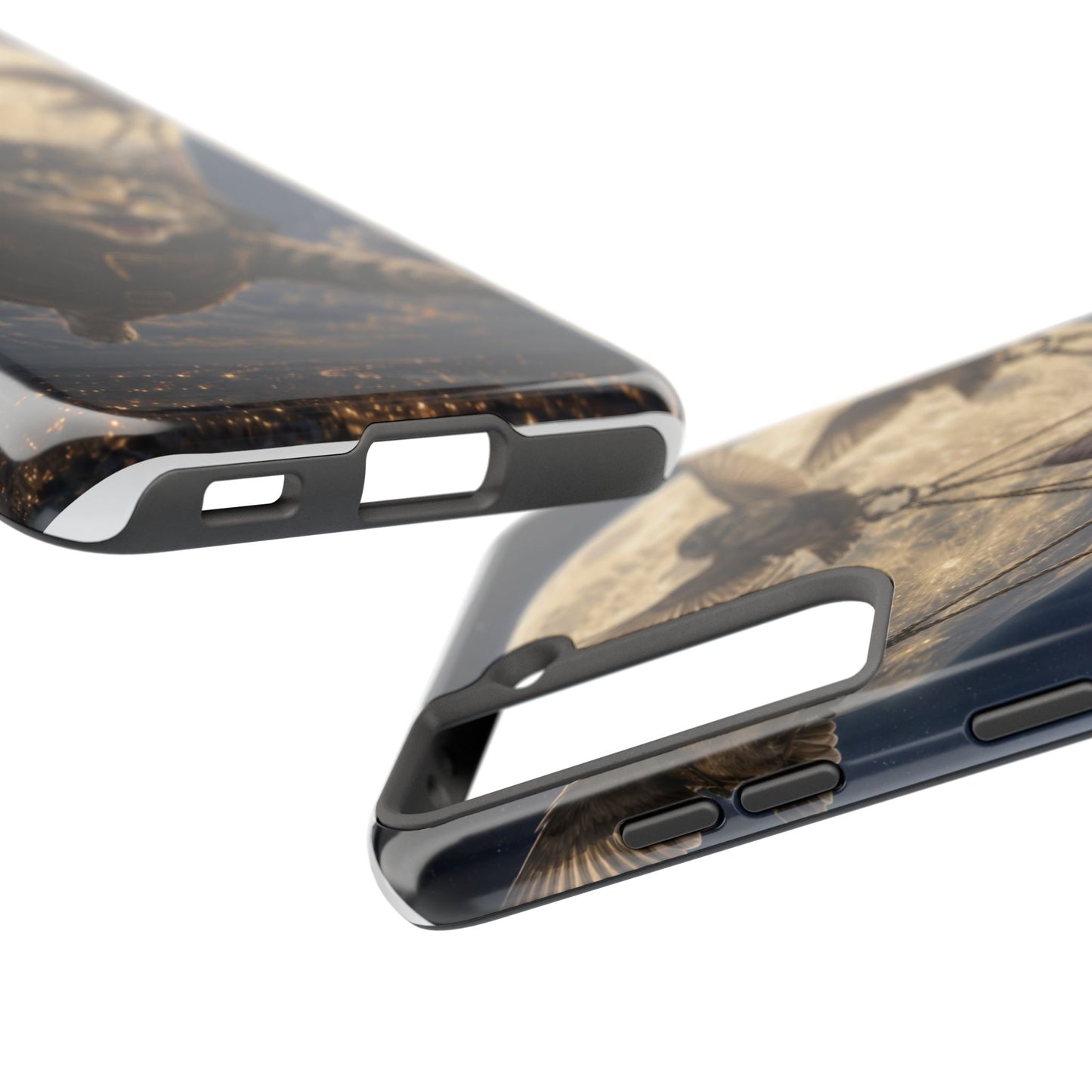 Cat Pilot Phone Case — Adventure Kitty Moonlit Flight Tough Protection
