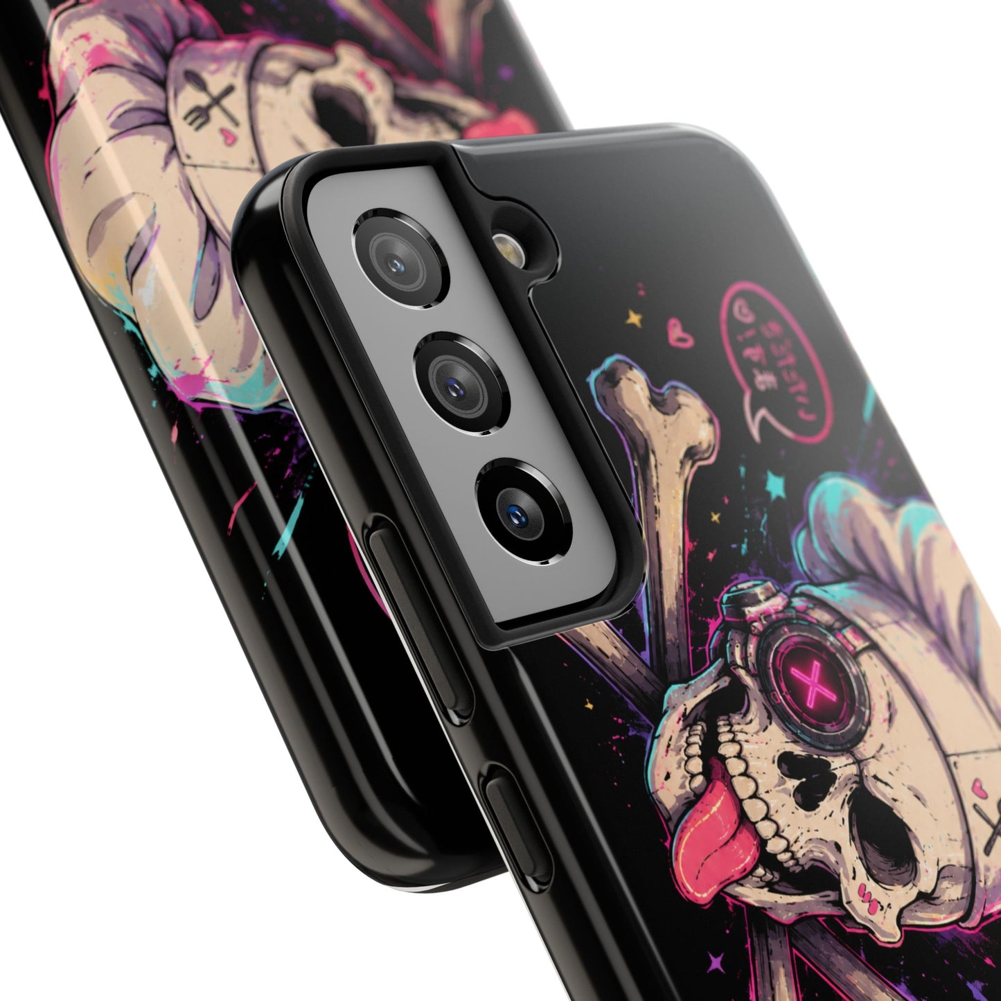 Skull & Crossbones Tough Phone Case — Neon Kawaii Punk Protection
