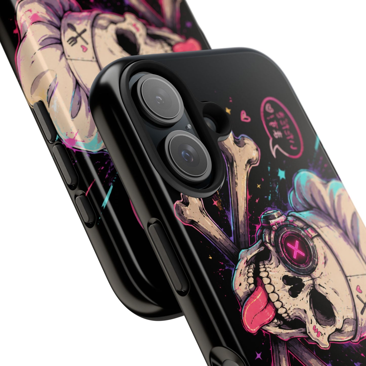 Skull & Crossbones Tough Phone Case — Neon Kawaii Punk Protection