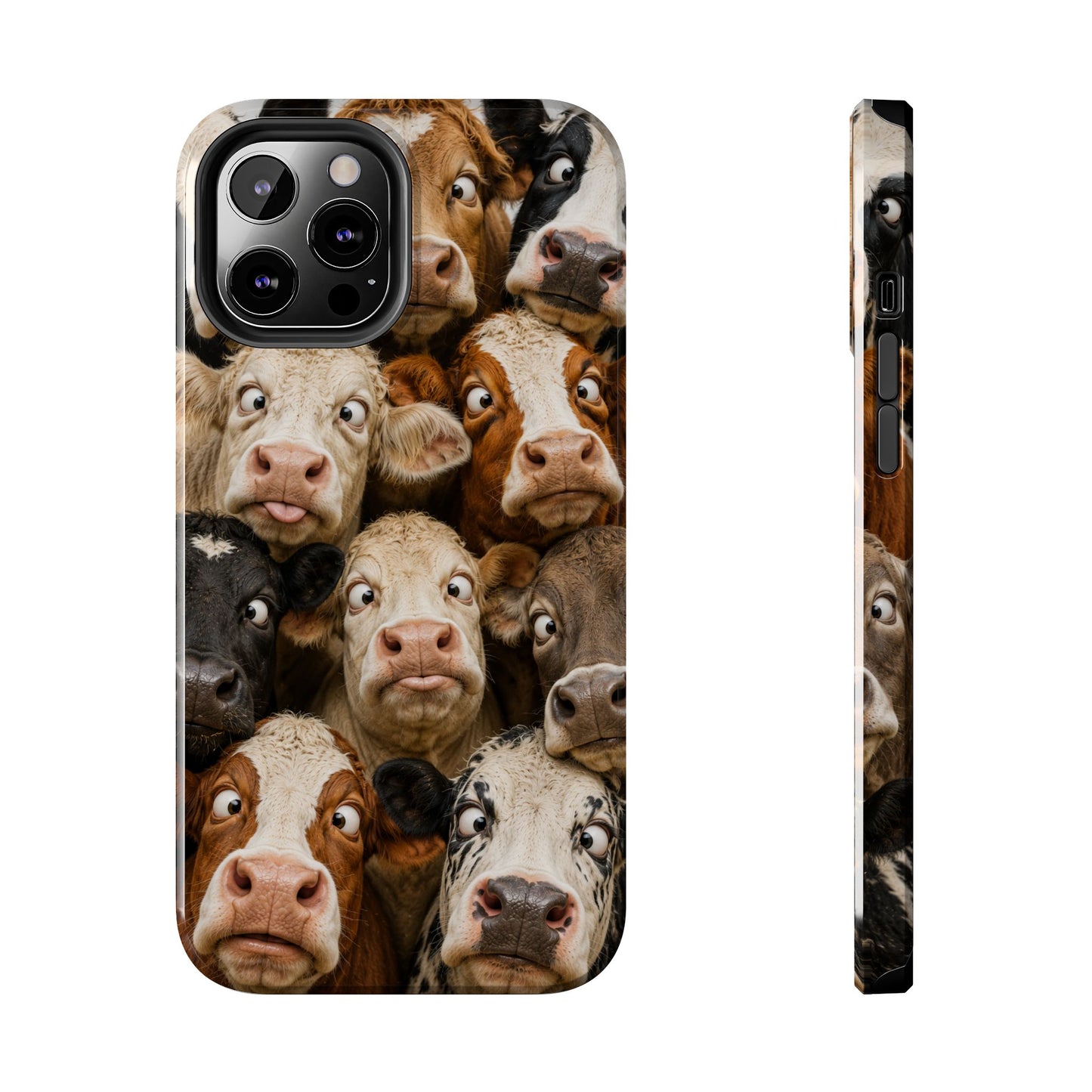Cow Collage Tough Phone Case — Funny Farm Animal Protective Phone Cover