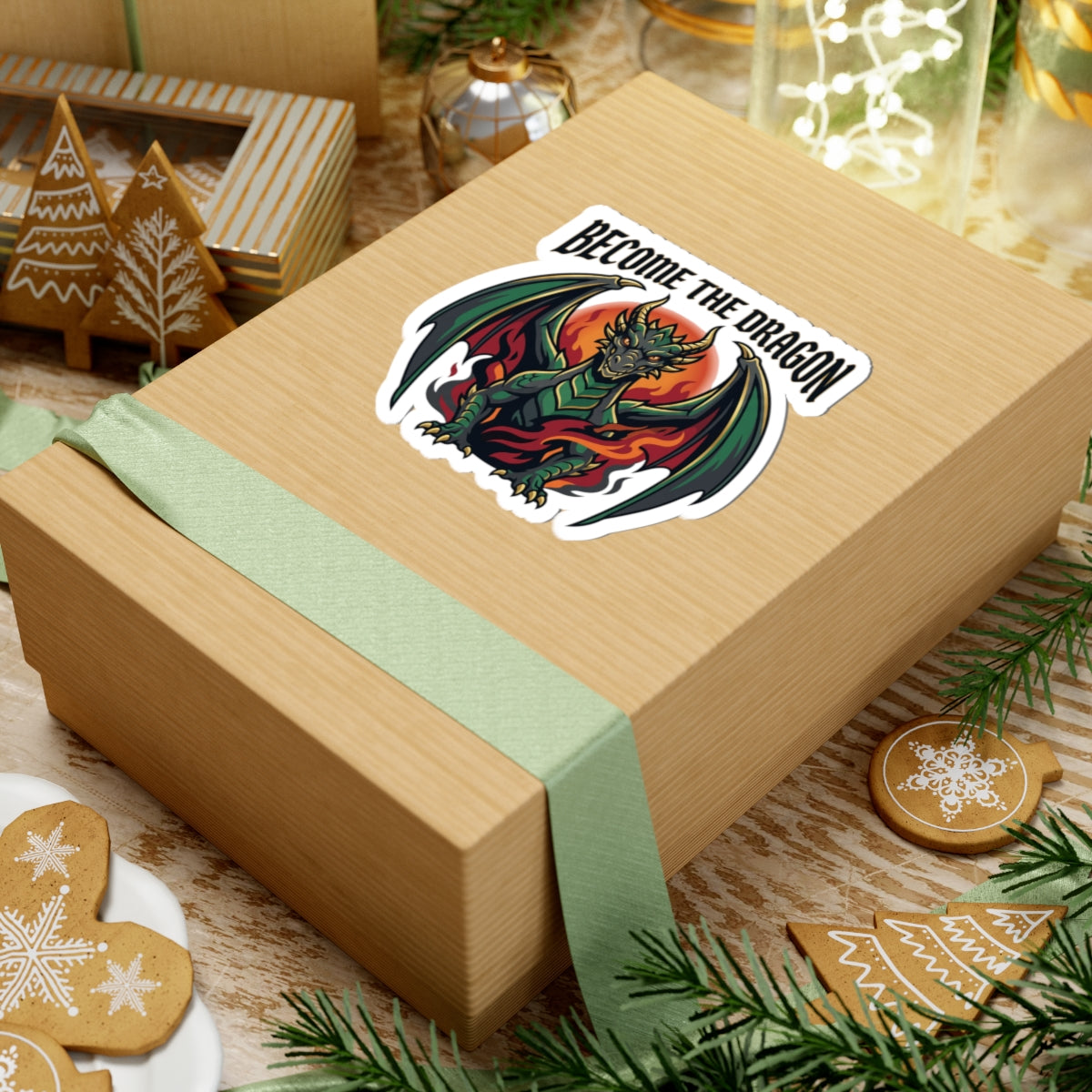 Become the Dragon Sticker | dragon, fantasy art, tattoo style