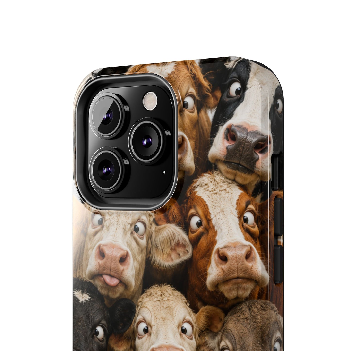 Cow Collage Tough Phone Case — Funny Farm Animal Protective Phone Cover