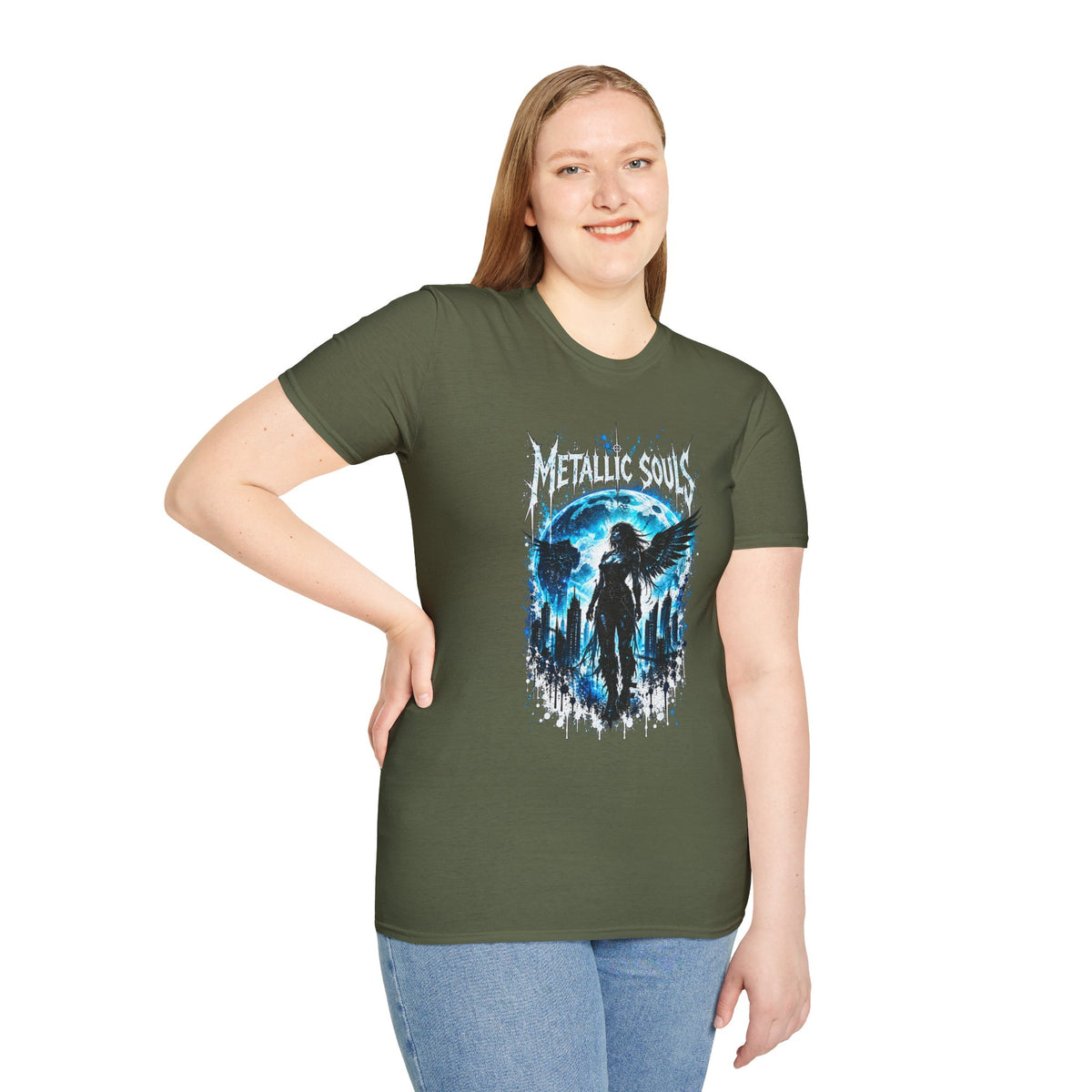 Mystical Blue Raven Forest T-Shirt