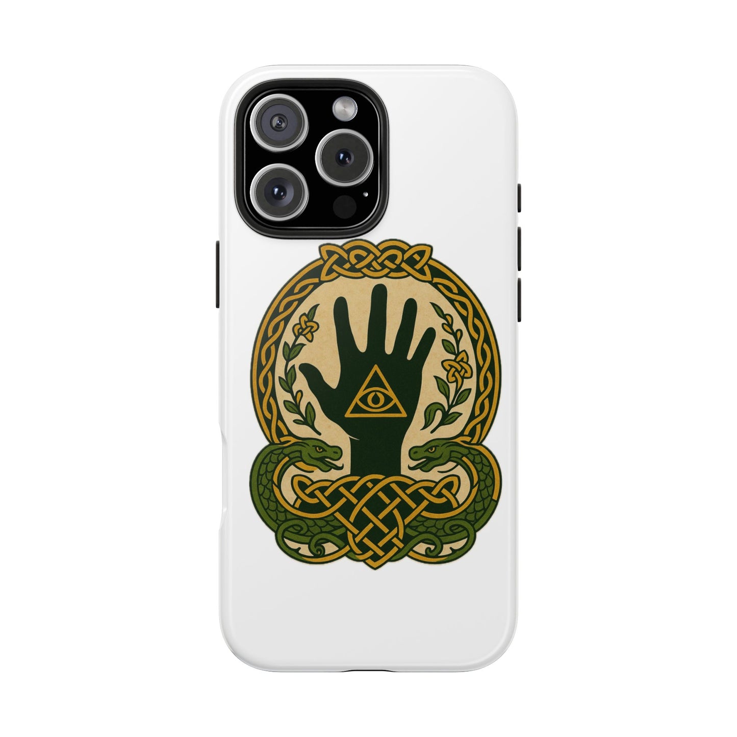 Celtic Eye of Providence Tough Phone Case — Protective Mythic Hand Design