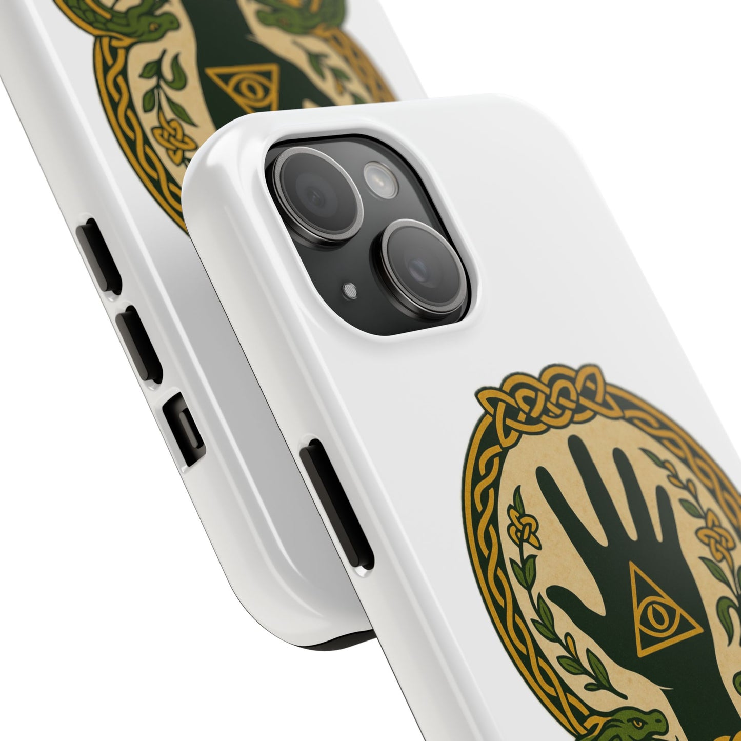 Celtic Eye of Providence Tough Phone Case — Protective Mythic Hand Design