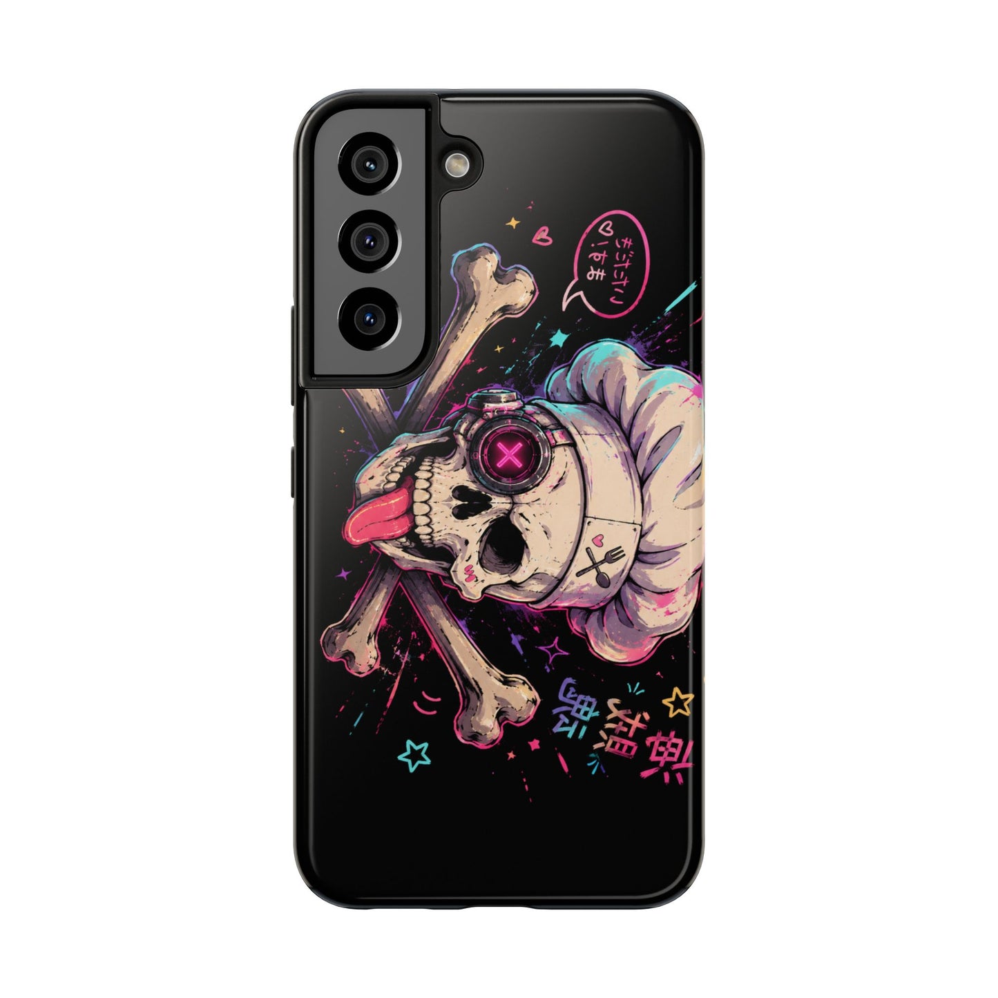 Skull & Crossbones Tough Phone Case — Neon Kawaii Punk Protection