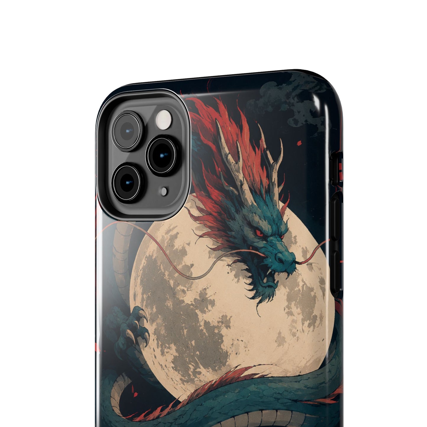 Dragon Moon Phone Case — Mythic Asian Serpent Design Tough Case