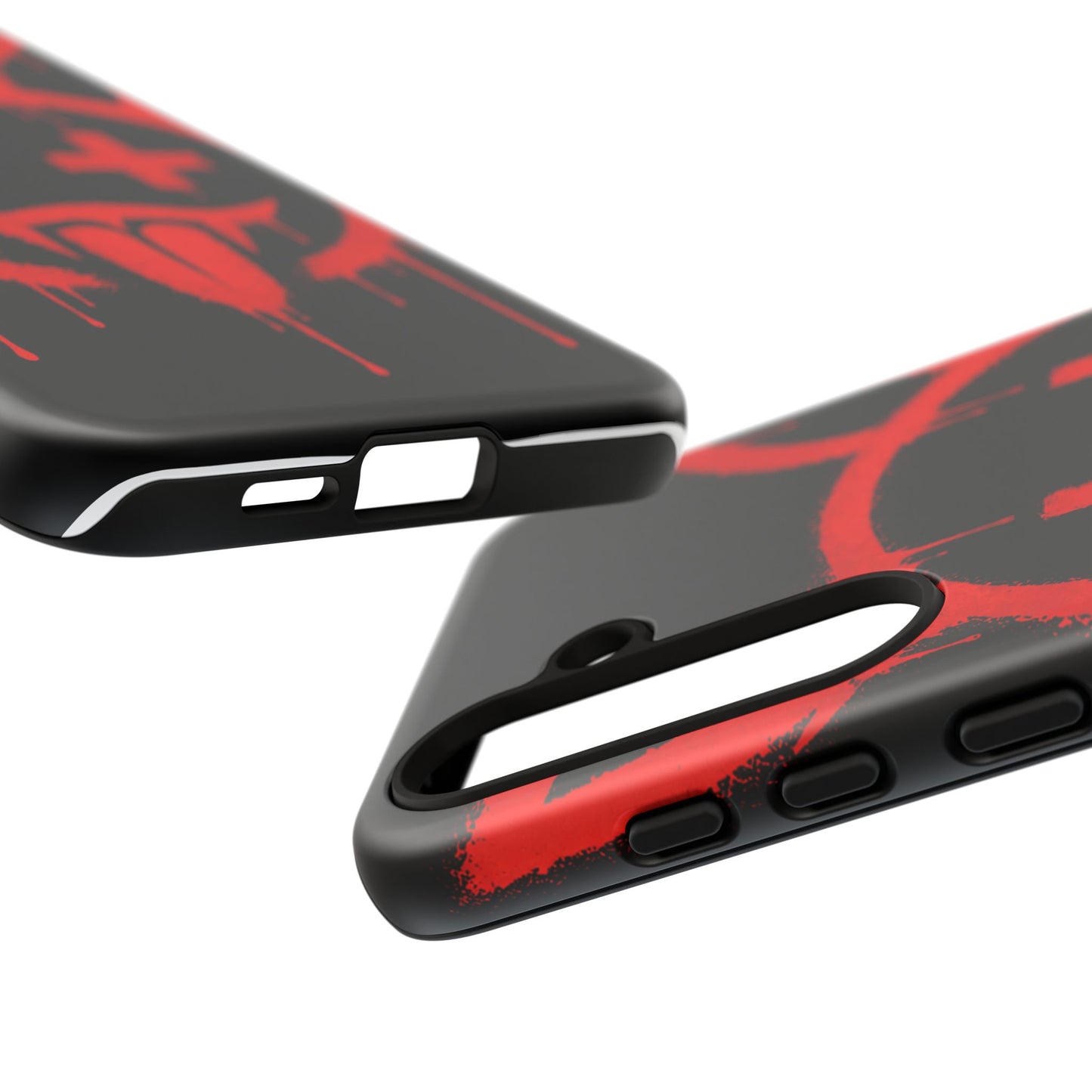 Phone Case - Metallic Souls Red Drip Smiley Graffiti Design