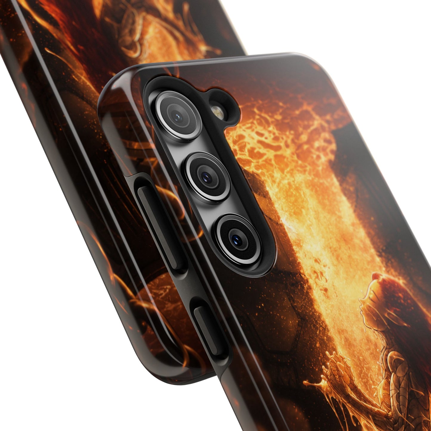 Fiery Phoenix Phone Case — Tough Protective iPhone Cover with Flame Warrior Art