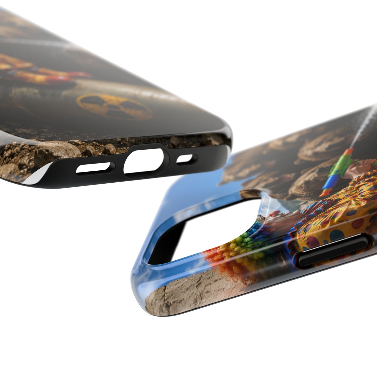 Tough Phone Case — Surreal Clown vs. Bears Protective Phone Cover