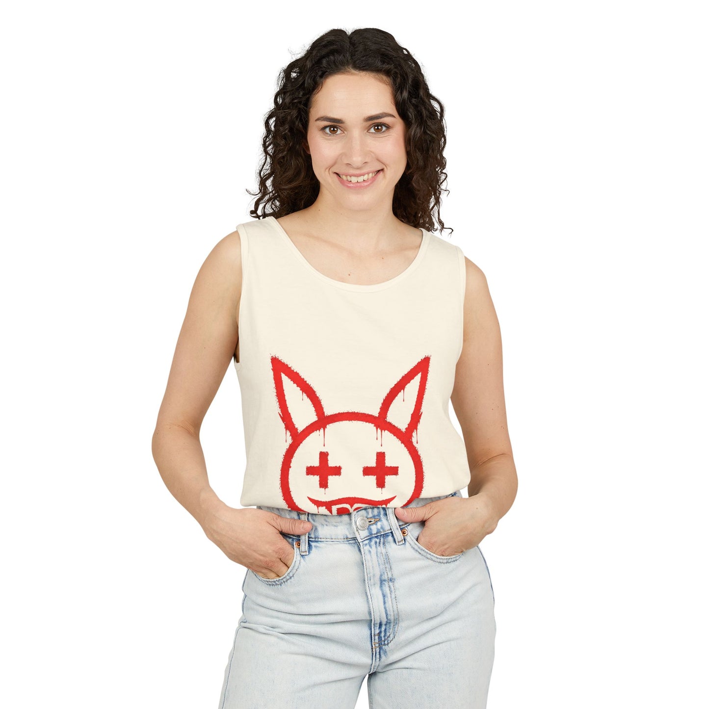 Metallic Souls Graffiti Bunny Streetwear Graphic T-Shirt