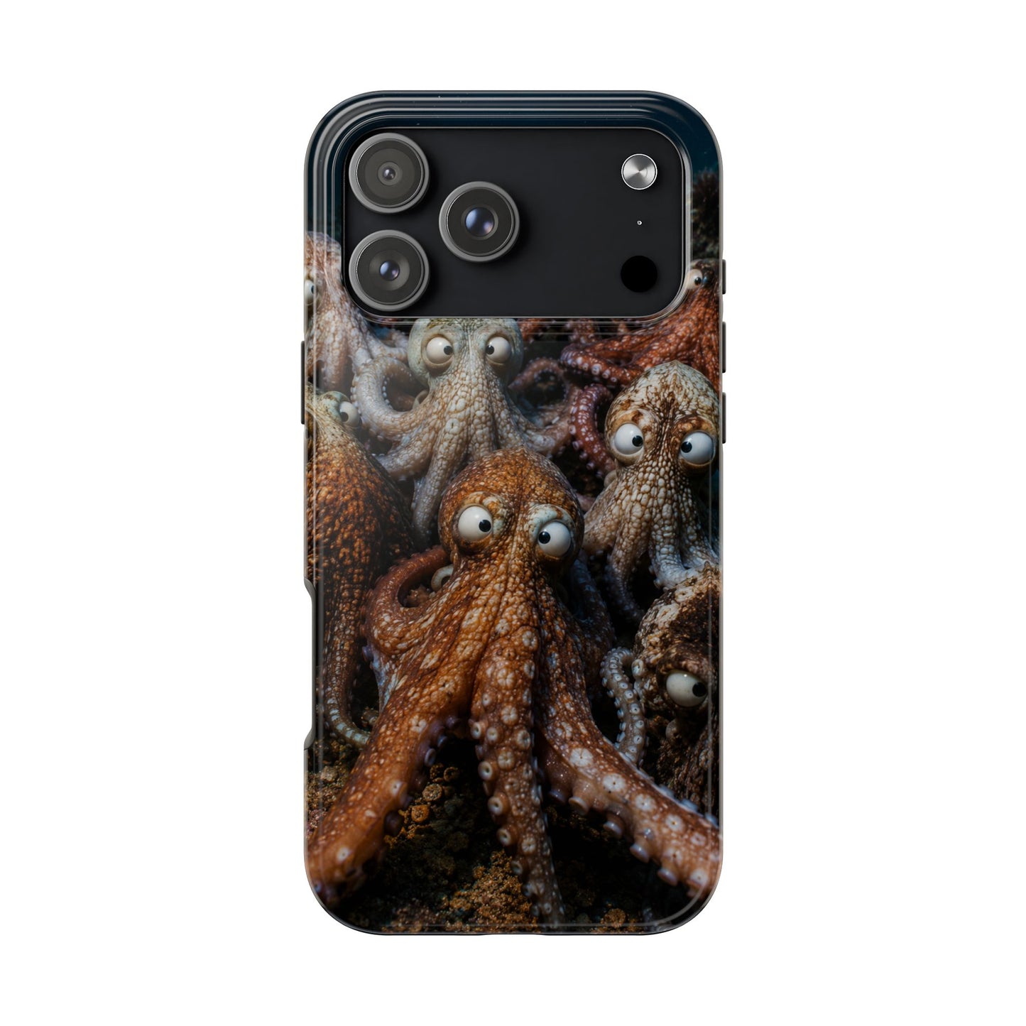 Octopus Cluster Tough Phone Case — Cute Underwater Sea Creature Protection