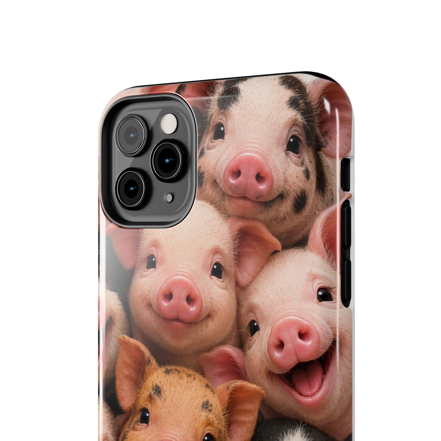 Pig Faces Tough Phone Case — Cute Farm Animal iPhone Protective Cover