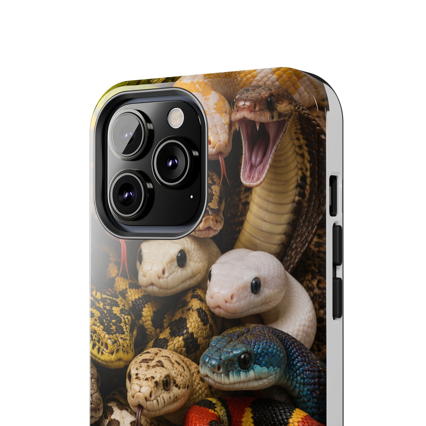 Snake Pattern Tough Phone Case — Colorful Snakes Protective Phone Cover