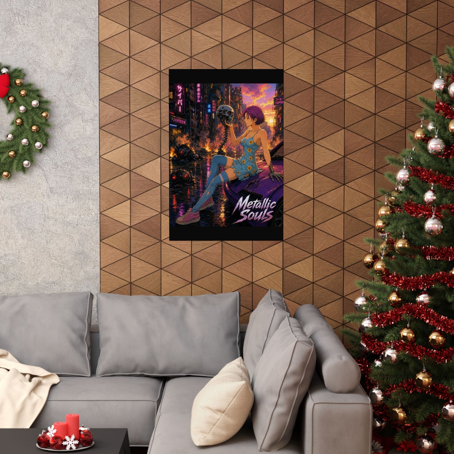 Metallic Souls Anime Poster — "Metallic Souls" Matte Vertical Art Print