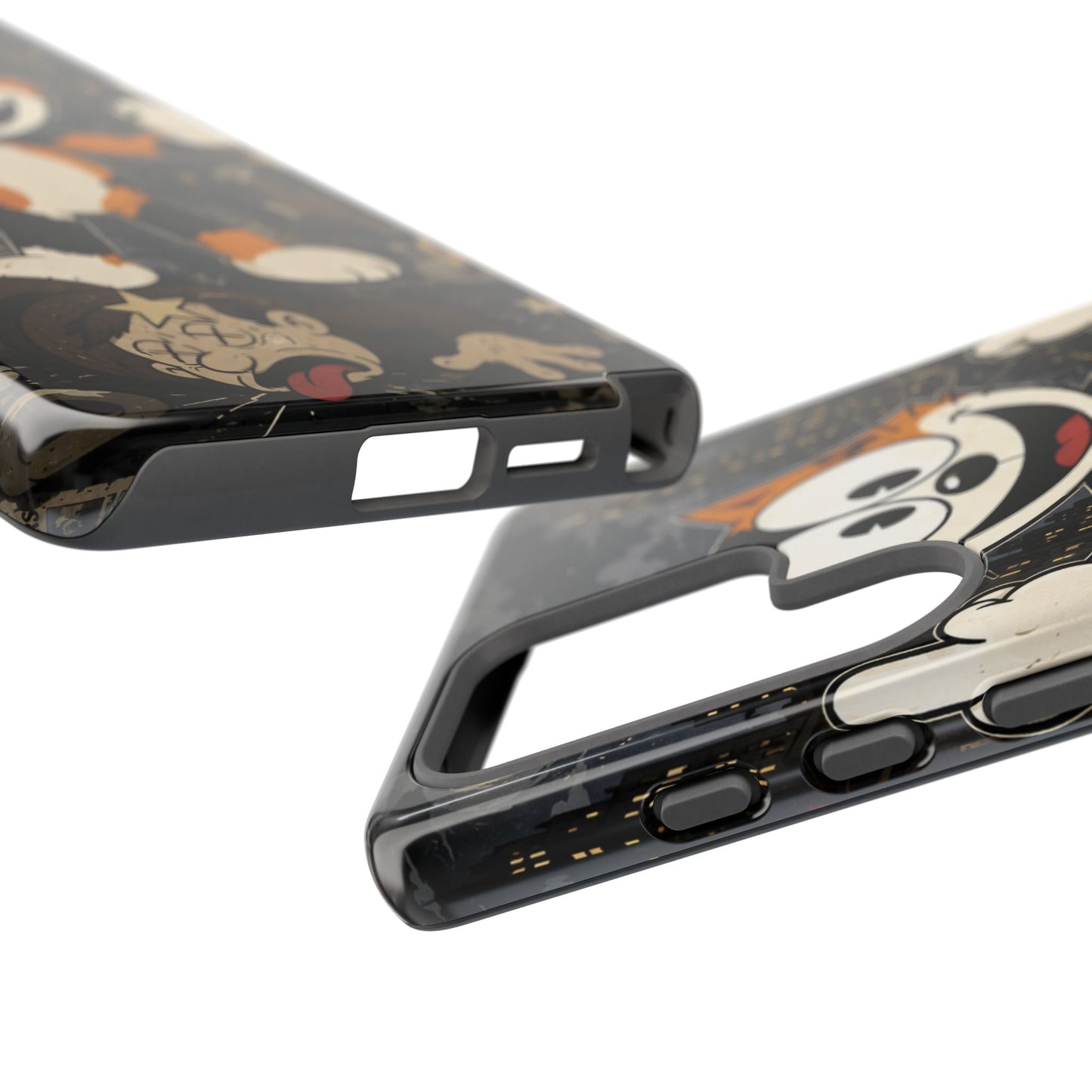 Vintage Cartoon Cat Phone Case — Edgy Felix-Style Illustration