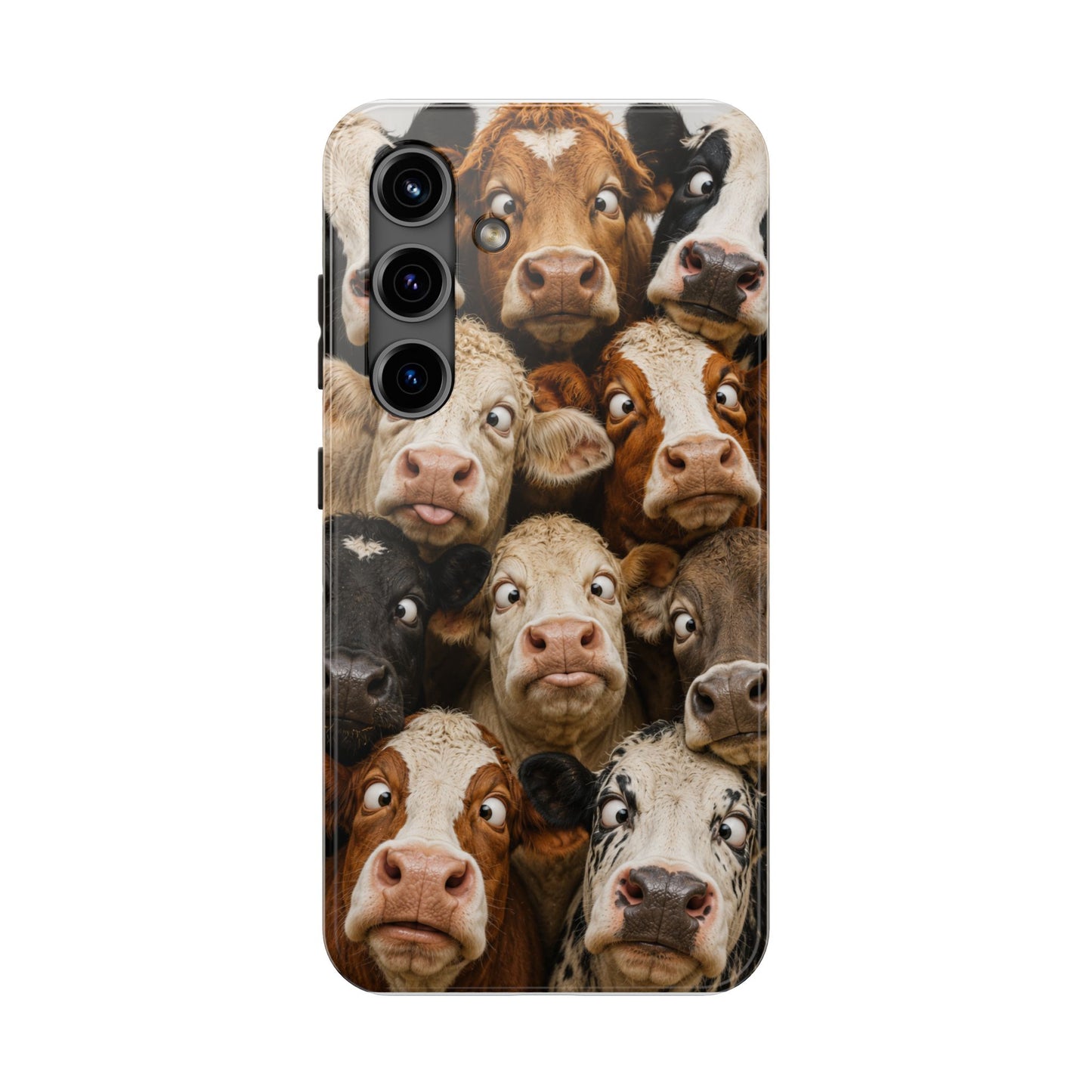 Cow Collage Tough Phone Case — Funny Farm Animal Protective Phone Cover