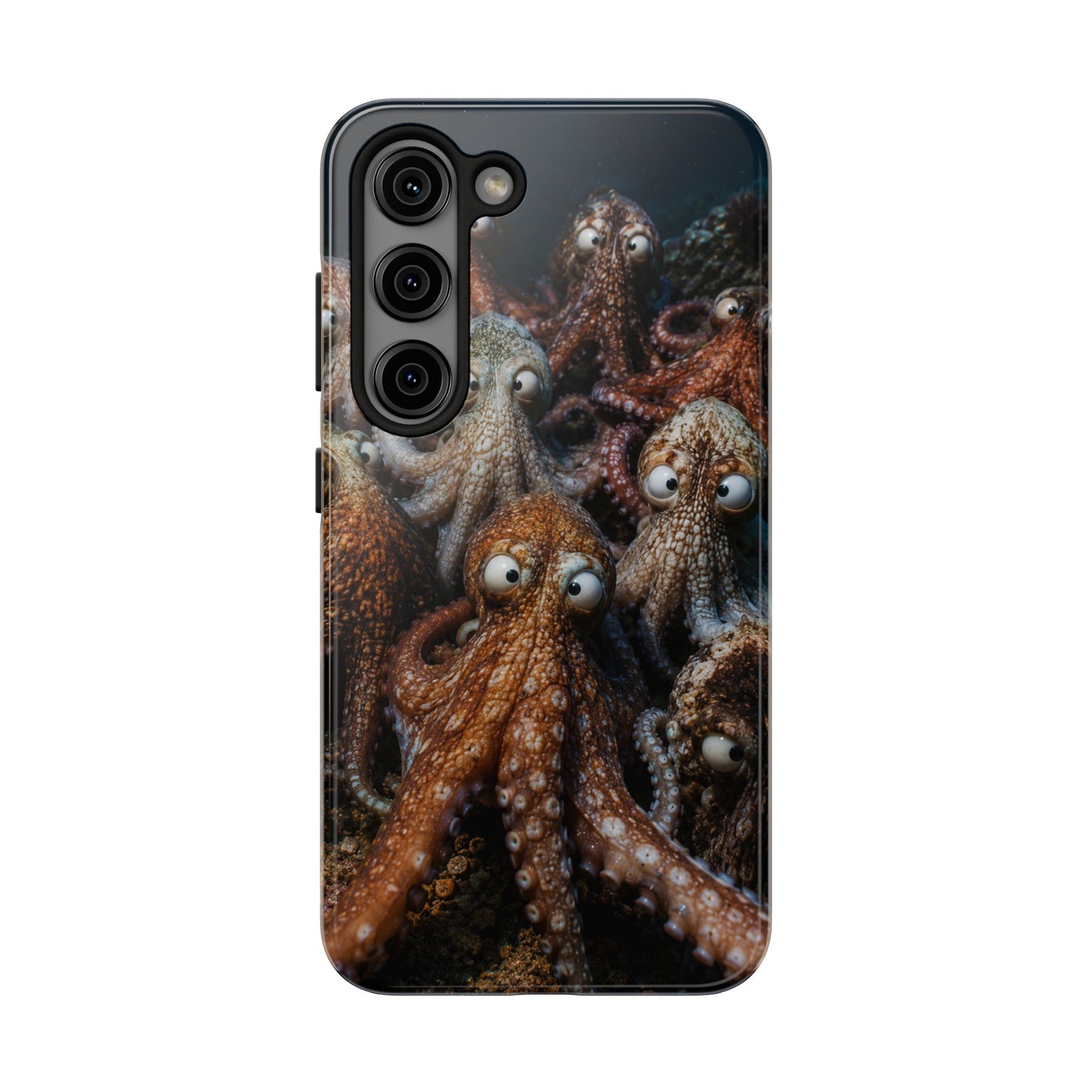 Octopus Cluster Tough Phone Case — Cute Underwater Sea Creature Protection