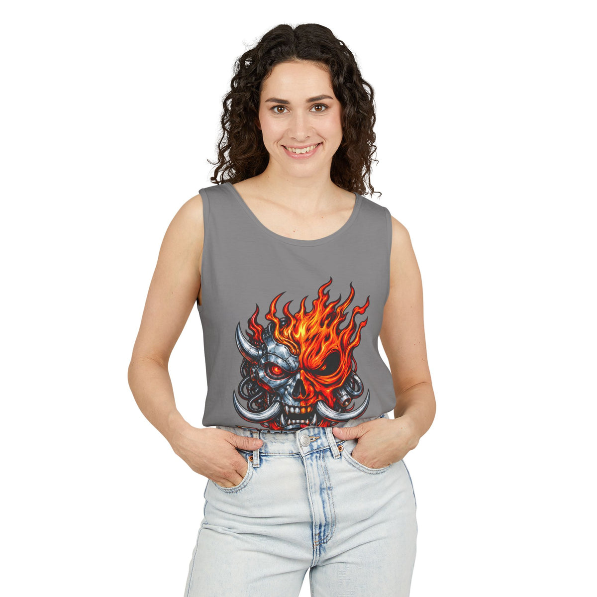 Flaming Skull "Metallic Souls" Tank Top