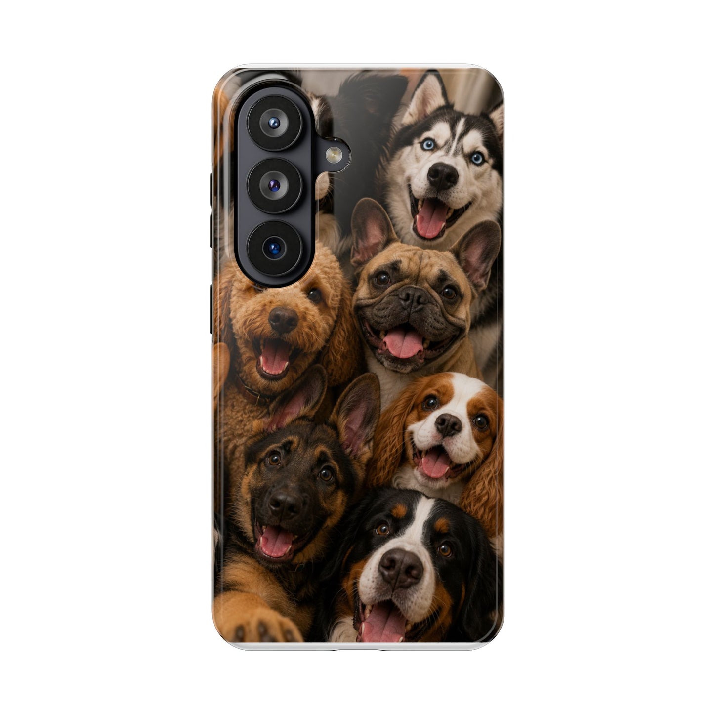 Tough Phone Case for Dog Lovers - Happy Dogs Collage Protective Cover