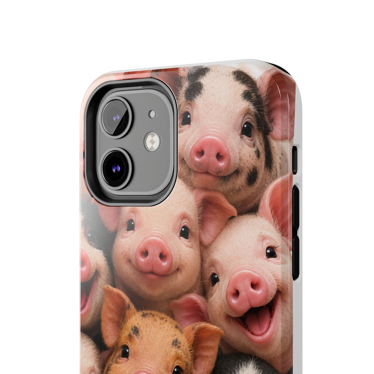Pig Faces Tough Phone Case — Cute Farm Animal iPhone Protective Cover