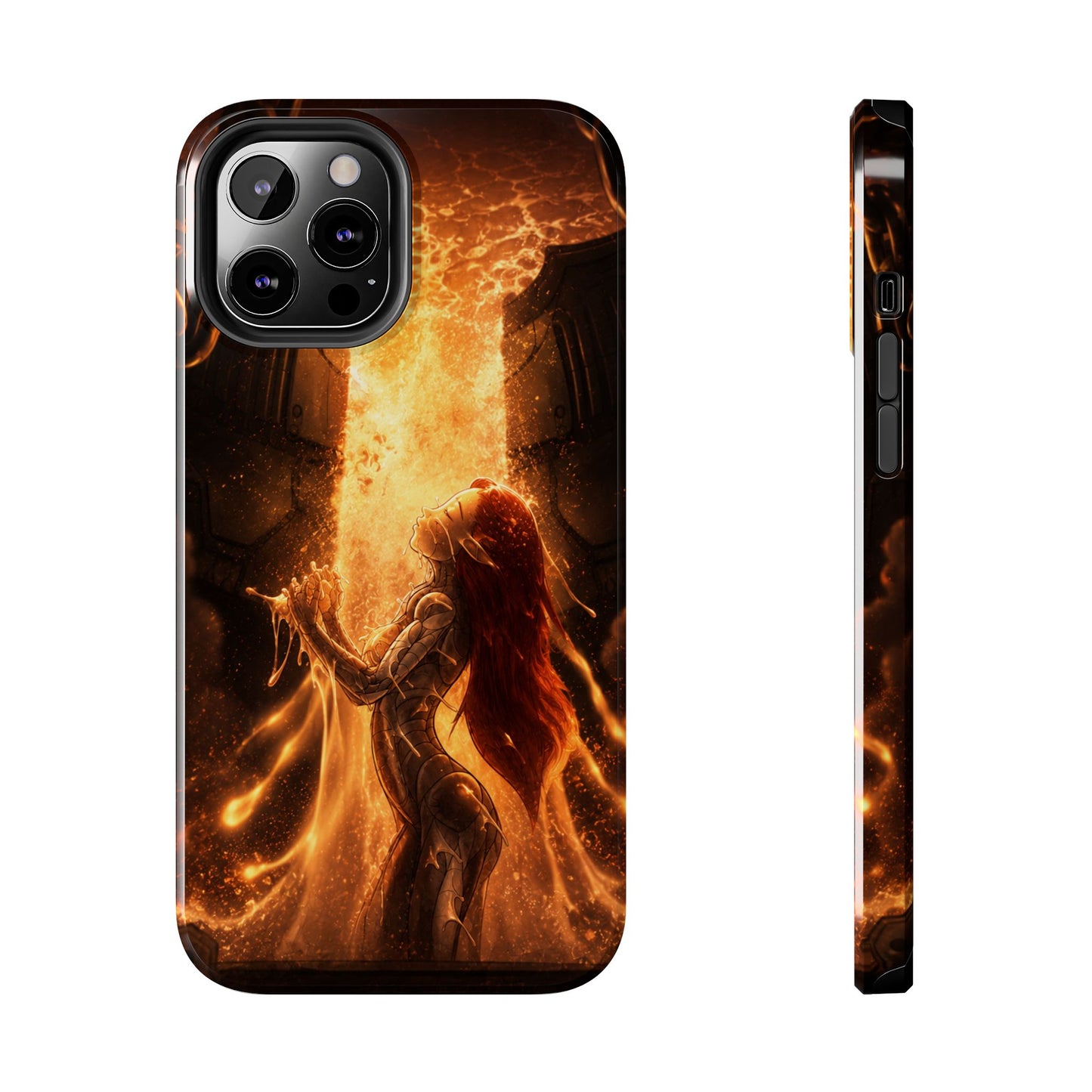 Fiery Phoenix Phone Case — Tough Protective iPhone Cover with Flame Warrior Art