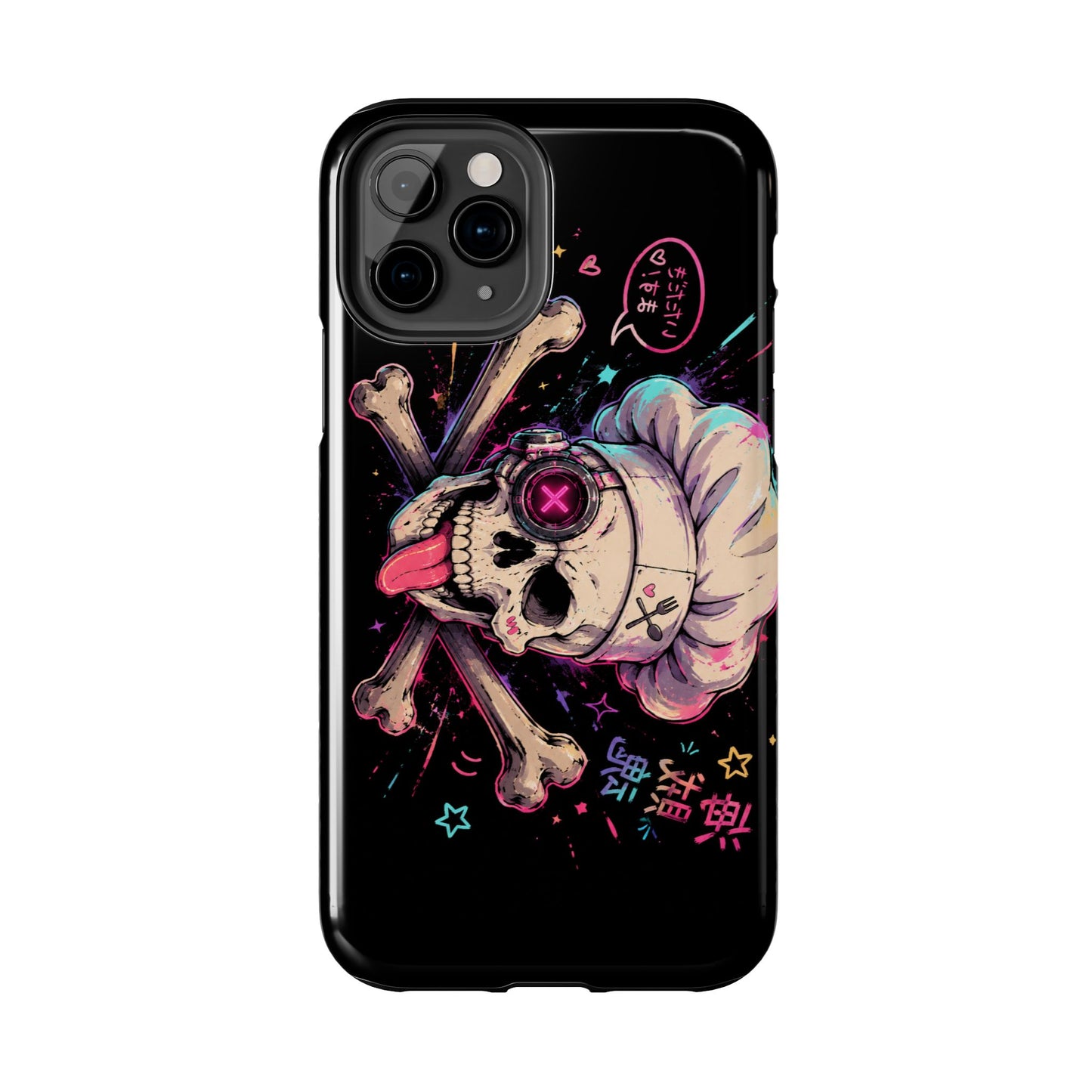 Skull & Crossbones Tough Phone Case — Neon Kawaii Punk Protection
