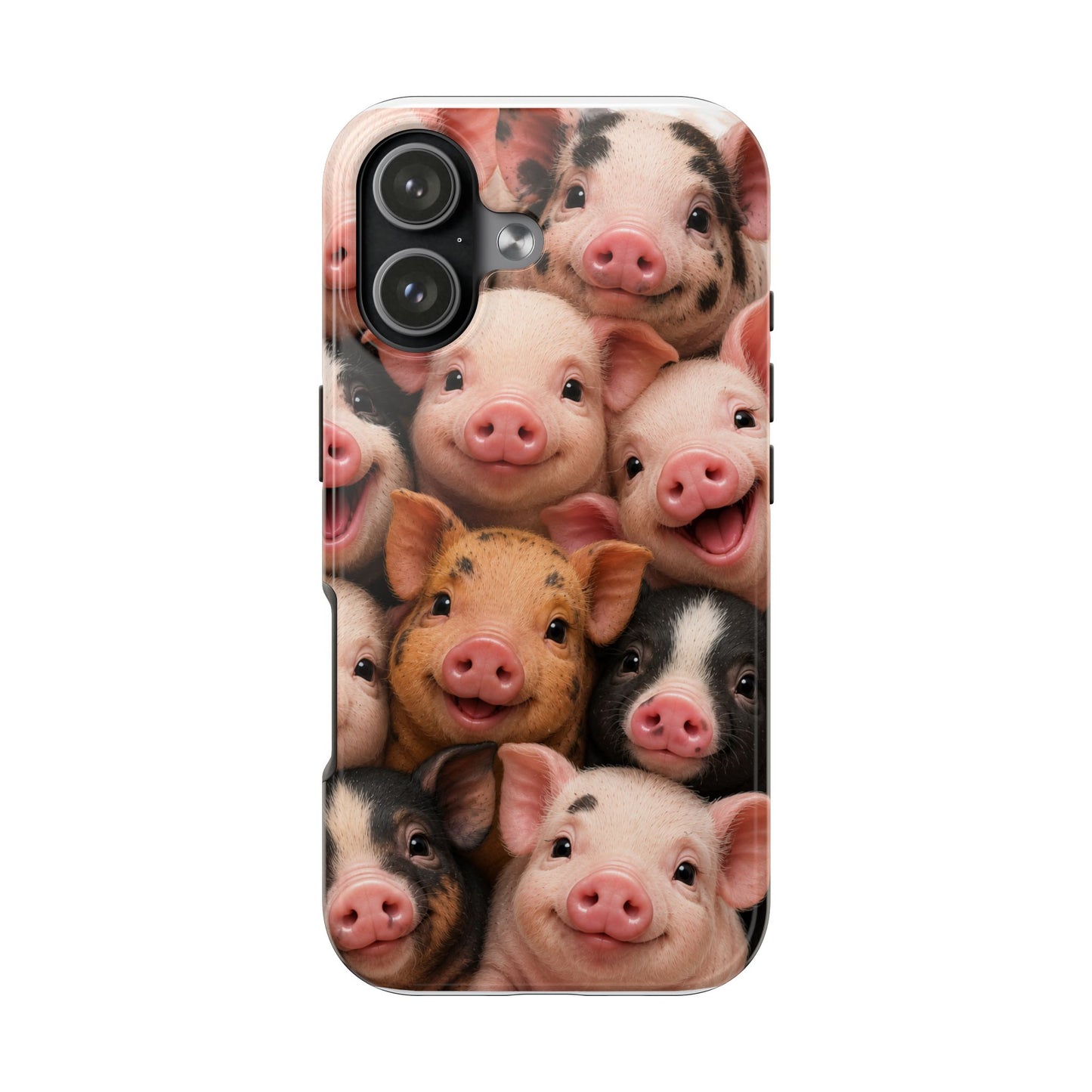 Pig Faces Tough Phone Case — Cute Farm Animal iPhone Protective Cover