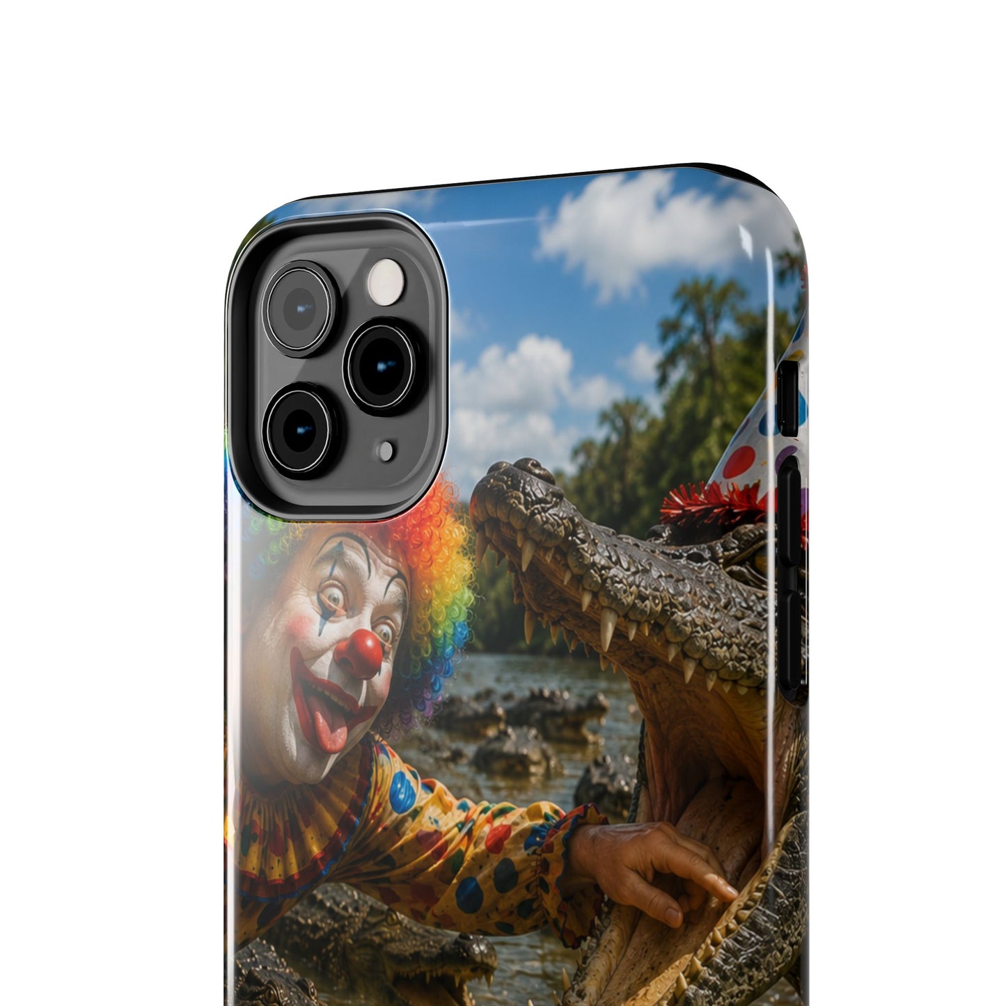 Creepy Clown Alligator Tough Phone Case — Horror Phone Cover for Scary Fans