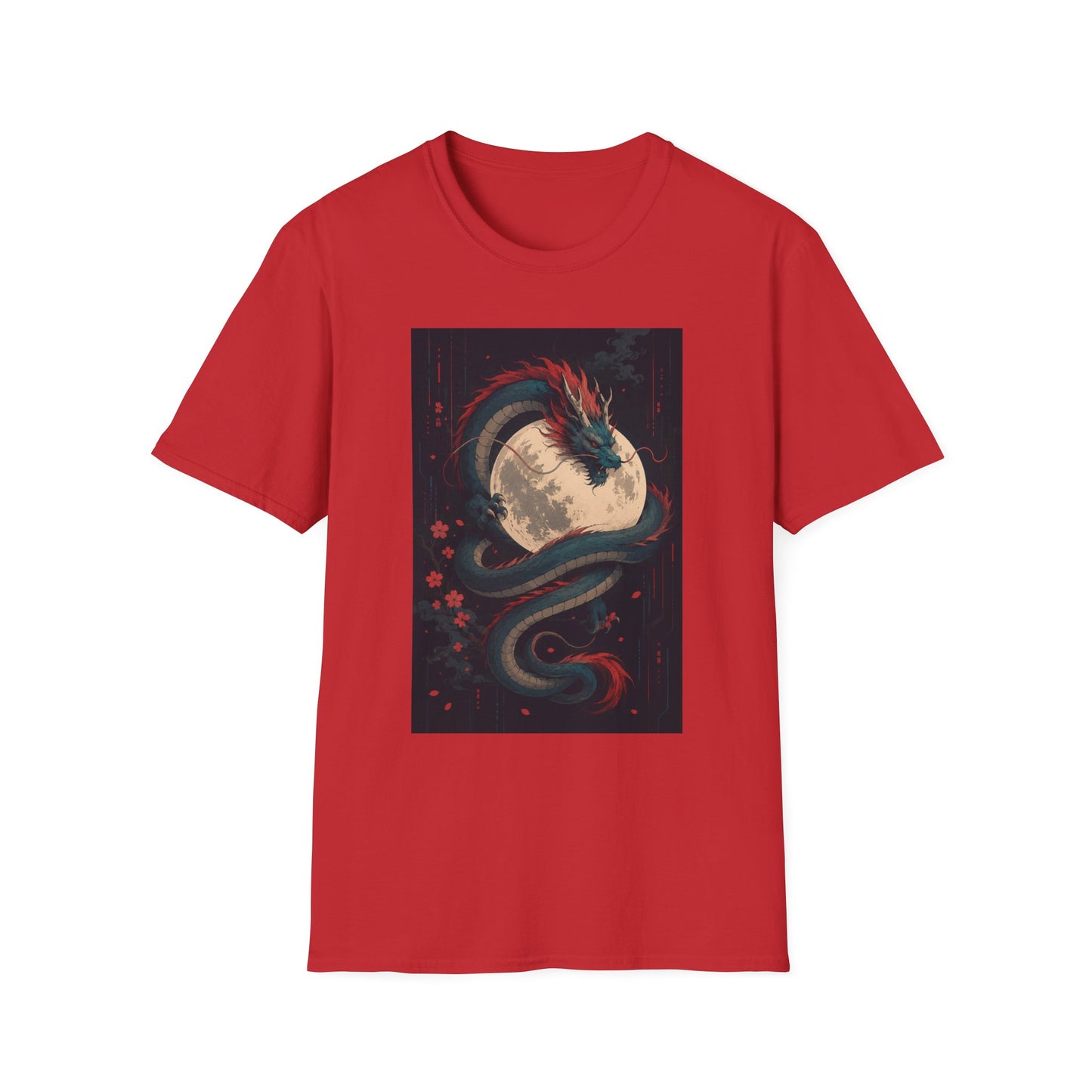 Dragon Moon T-Shirt — Mystical Japanese Serpent Design