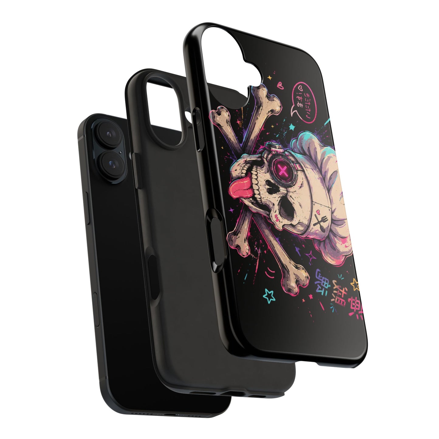 Skull & Crossbones Tough Phone Case — Neon Kawaii Punk Protection