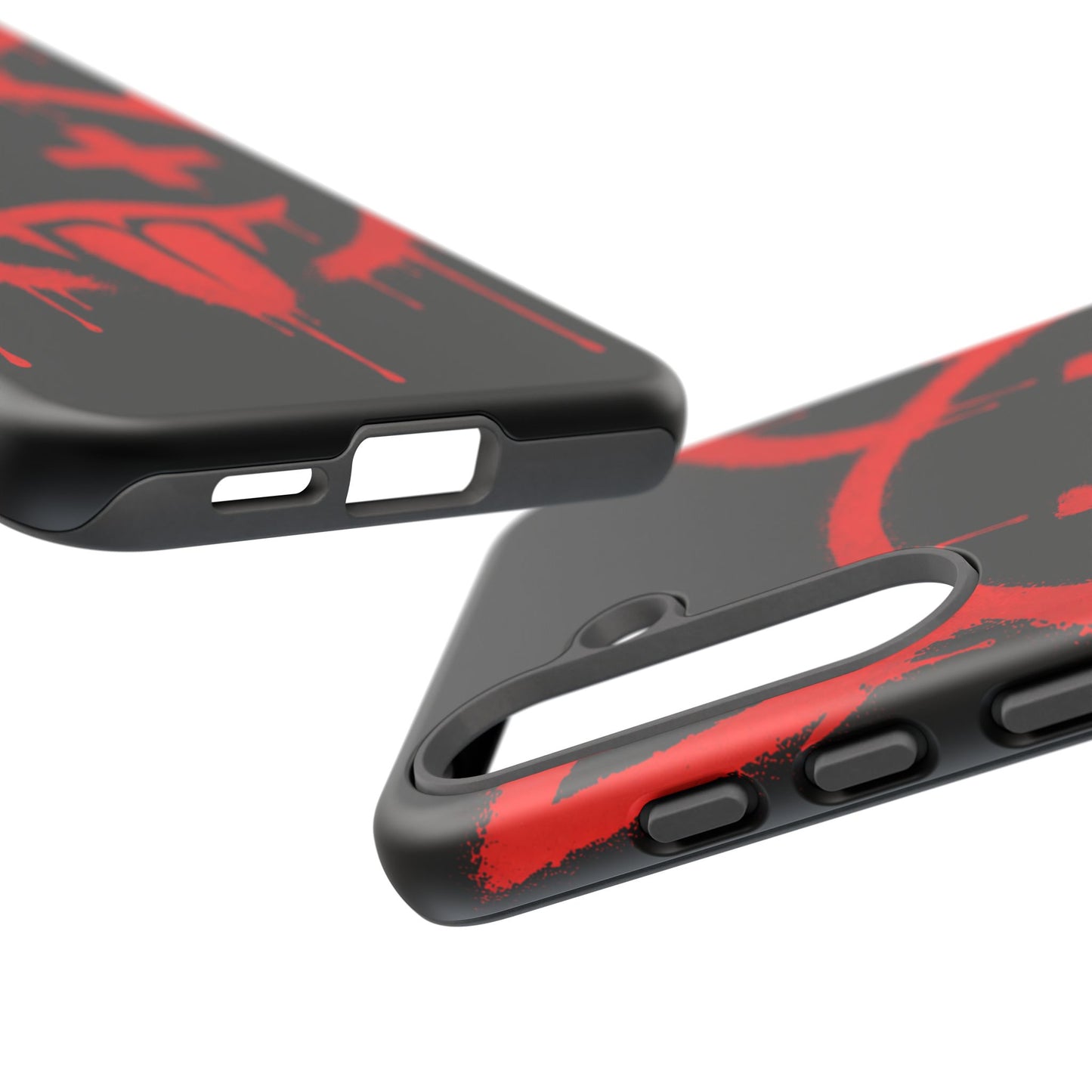 Phone Case - Metallic Souls Red Drip Smiley Graffiti Design