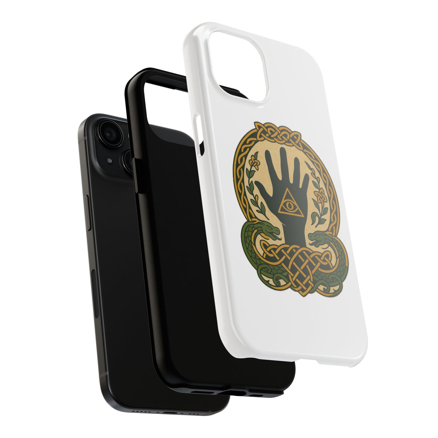 Celtic Eye of Providence Tough Phone Case — Protective Mythic Hand Design