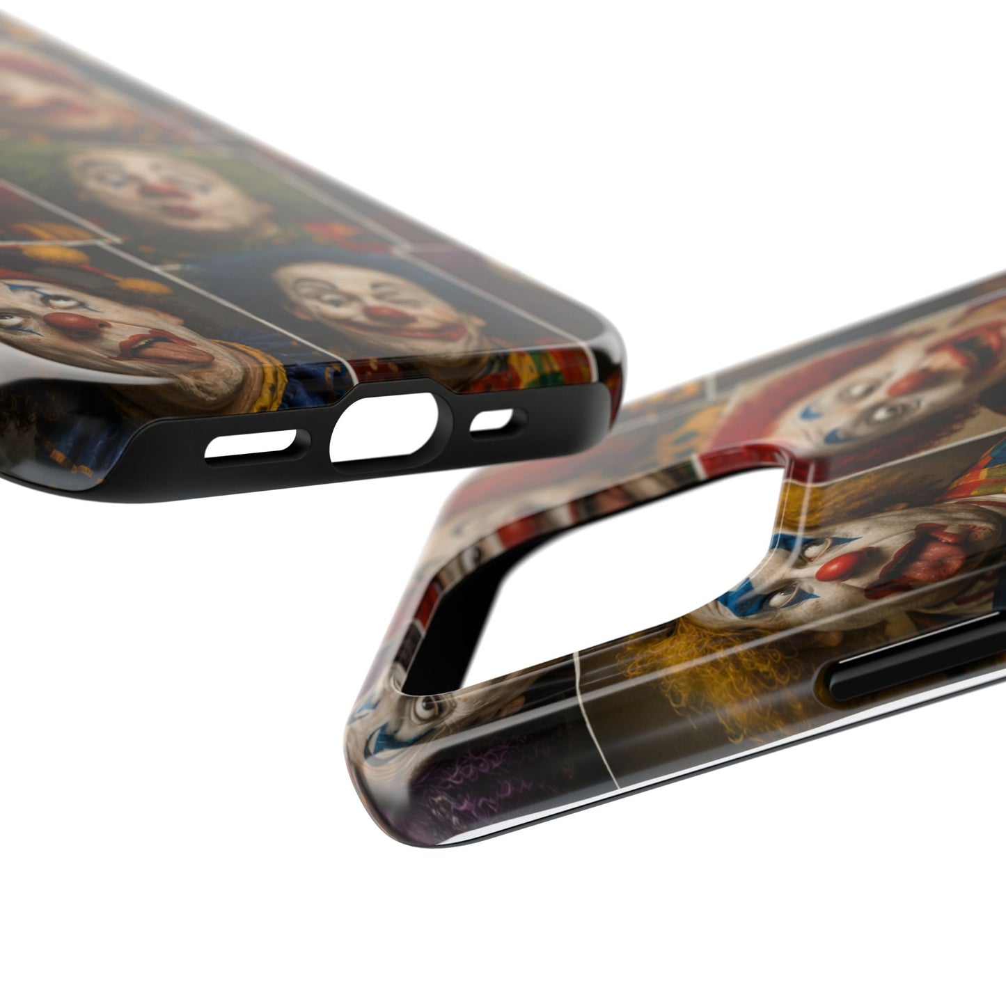 Clown Collage Tough Phone Case — Retro Carnival Horror Pattern