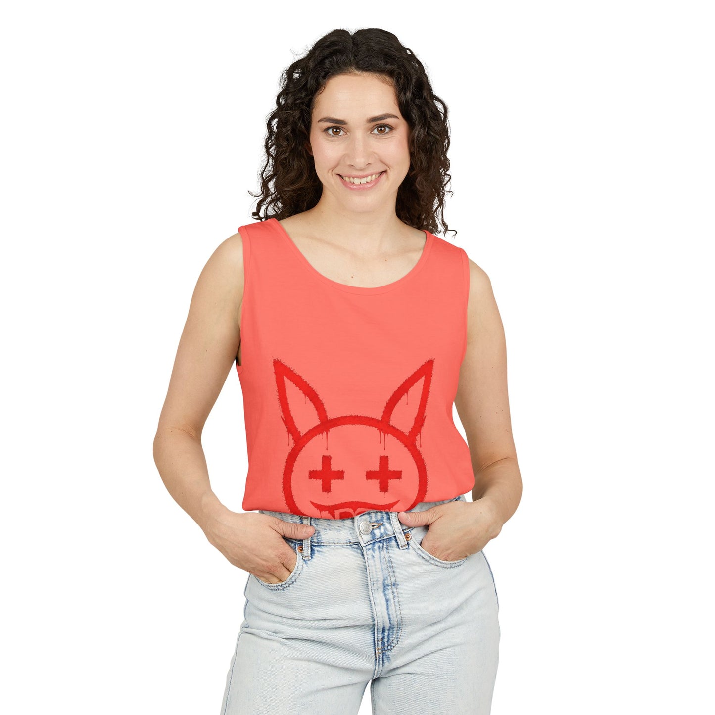 Metallic Souls Graffiti Bunny Streetwear Graphic T-Shirt