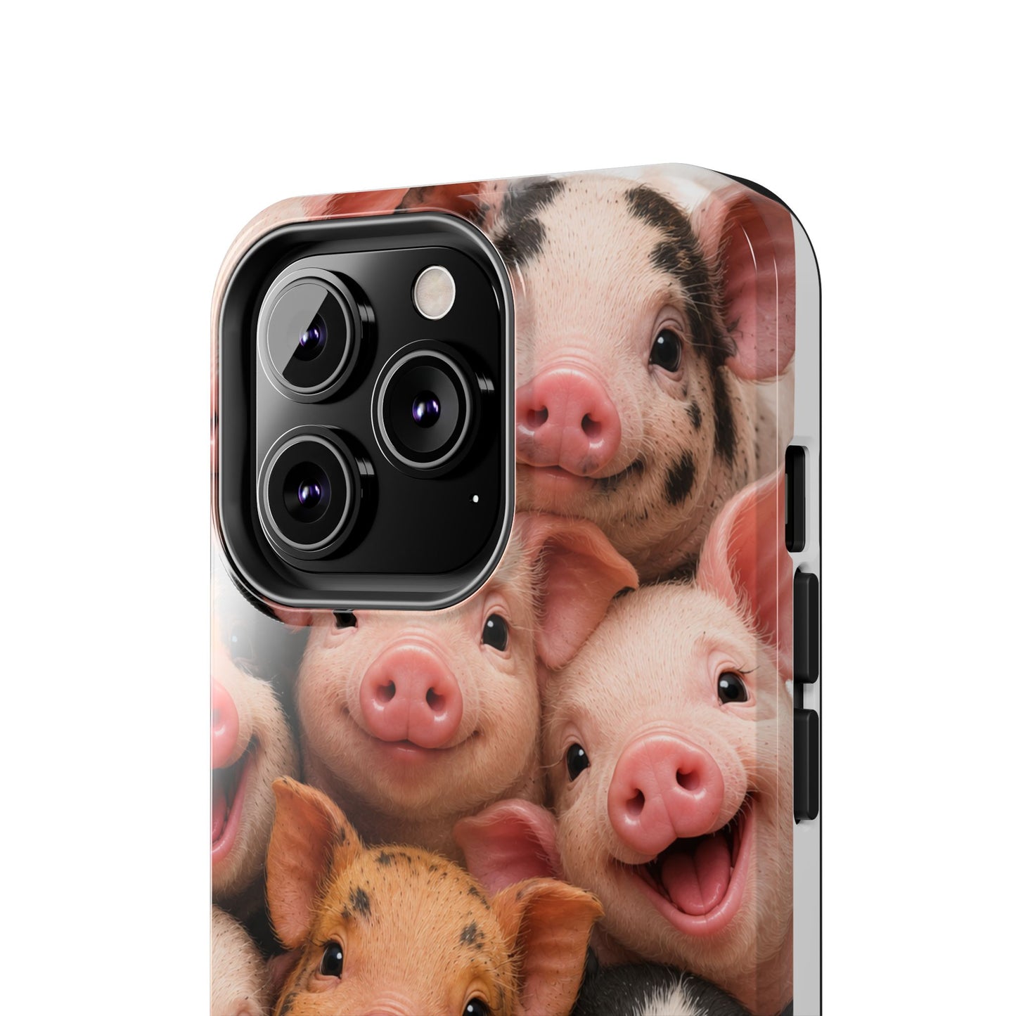 Pig Faces Tough Phone Case — Cute Farm Animal iPhone Protective Cover