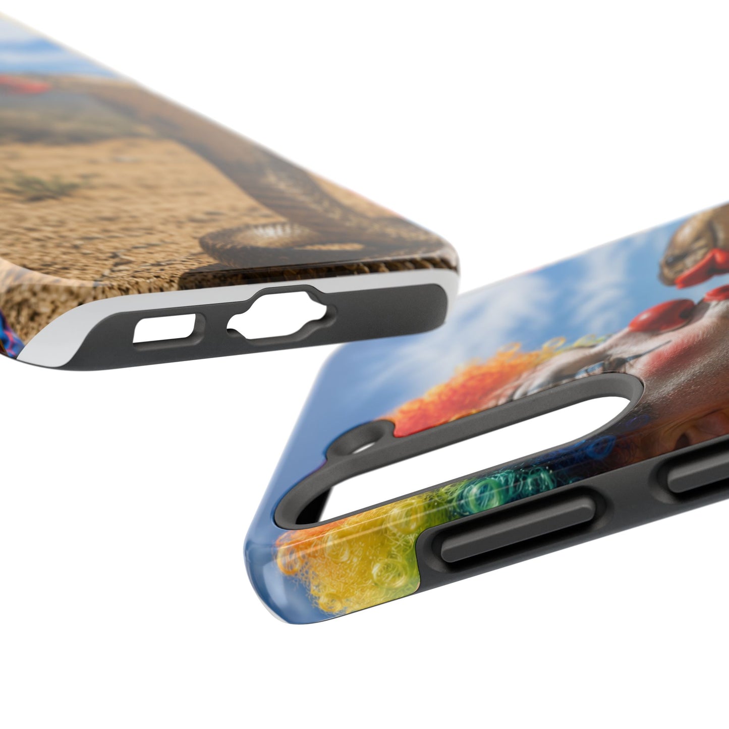 Clown & Cobra Tough Phone Case — Funny Kiss Design, Shockproof Protective Cover