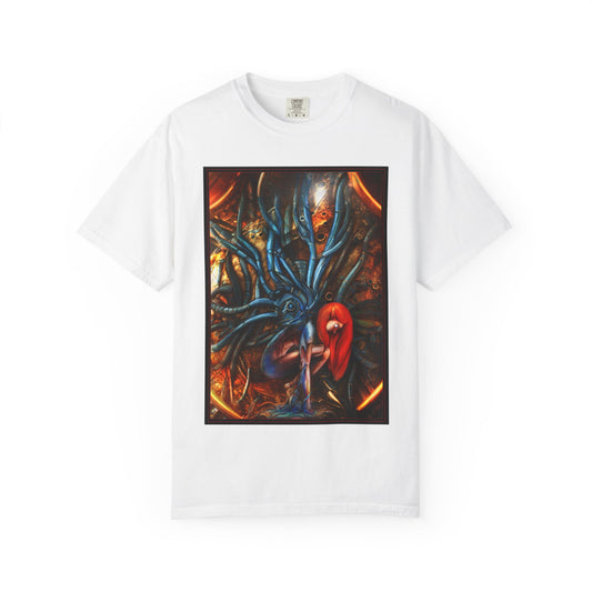 Horror Octopus Art T-Shirt — Surreal Cthulhu-Inspired Graphic Tee