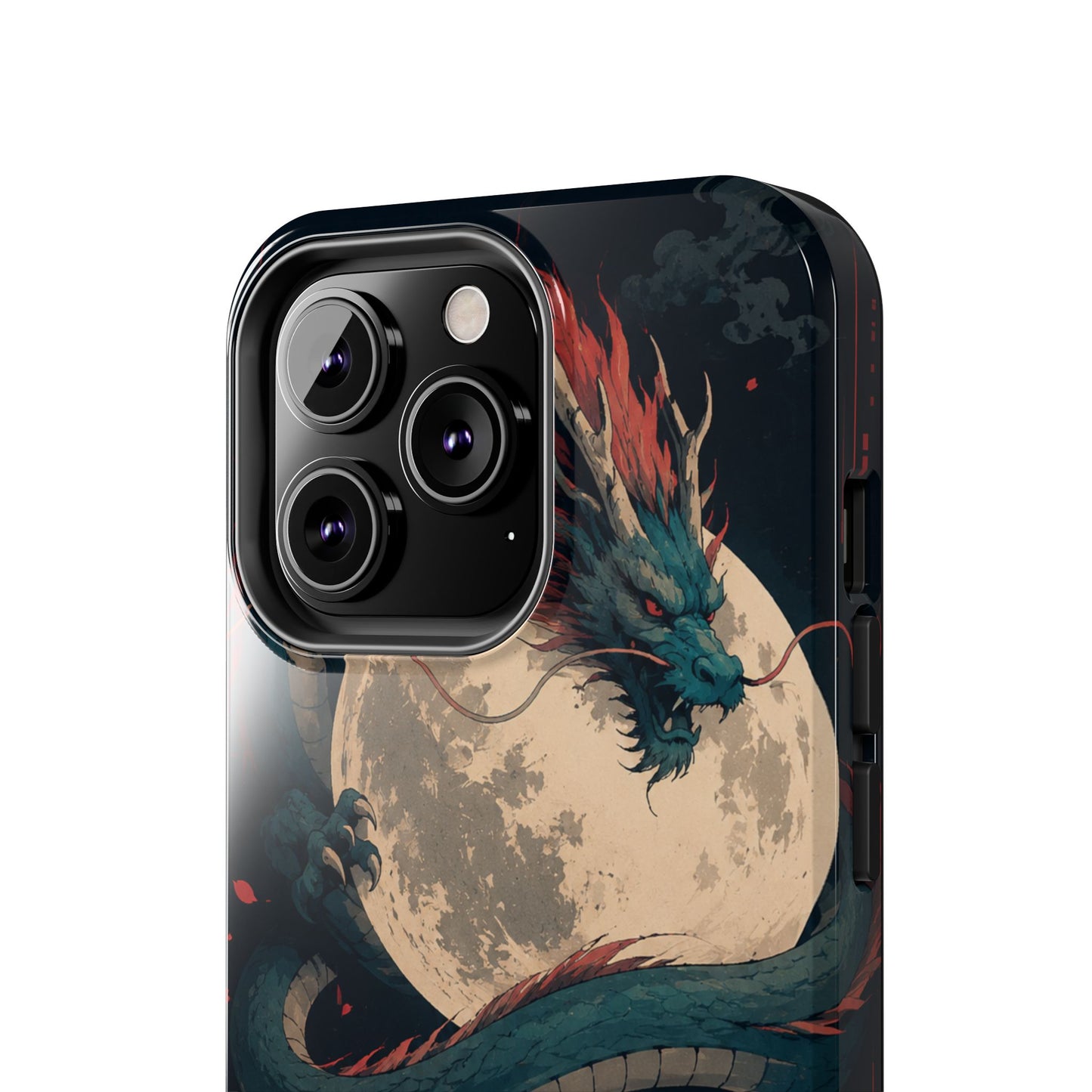 Dragon Moon Phone Case — Mythic Asian Serpent Design Tough Case