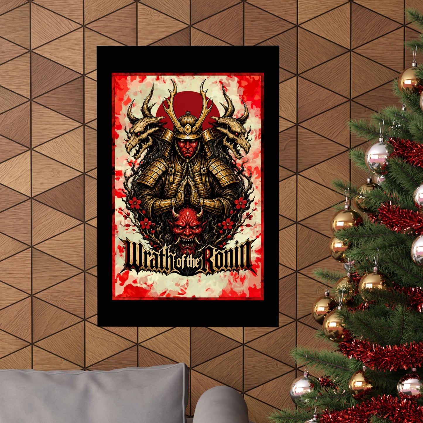 Samurai Wrath Poster — 'Wrath of the Ronin' Matte Vertical Art Print