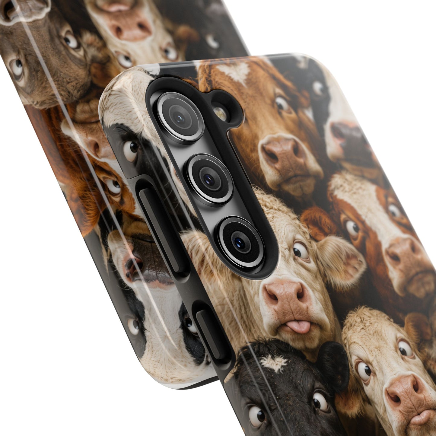 Cow Collage Tough Phone Case — Funny Farm Animal Protective Phone Cover