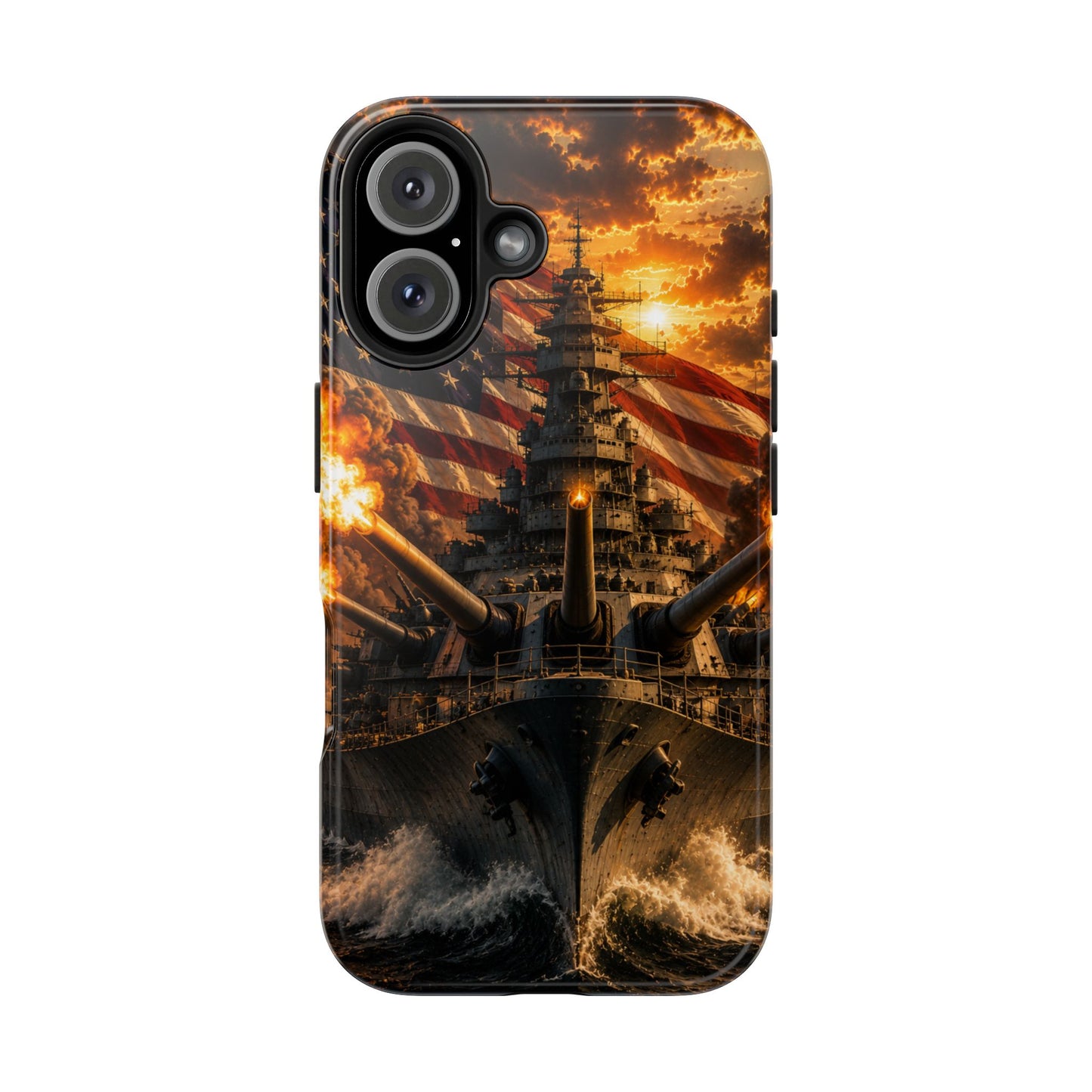 Battleship Flag Phone Case – Tough Patriotic Military iPhone Cover