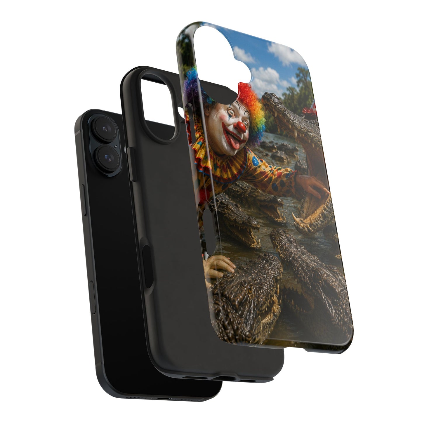 Creepy Clown Alligator Tough Phone Case — Horror Phone Cover for Scary Fans