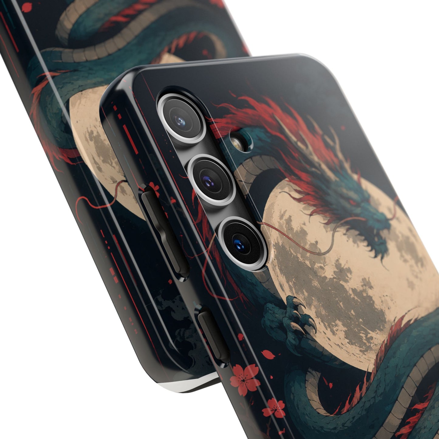 Dragon Moon Phone Case — Mythic Asian Serpent Design Tough Case