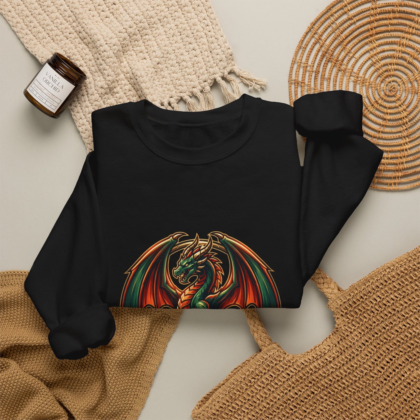 Dragon emblem Crewneck Sweatshirt | fantasy art, tattoo style