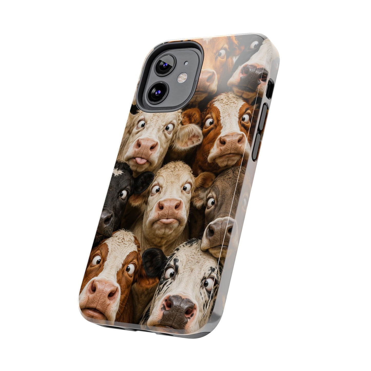 Cow Collage Tough Phone Case — Funny Farm Animal Protective Phone Cover