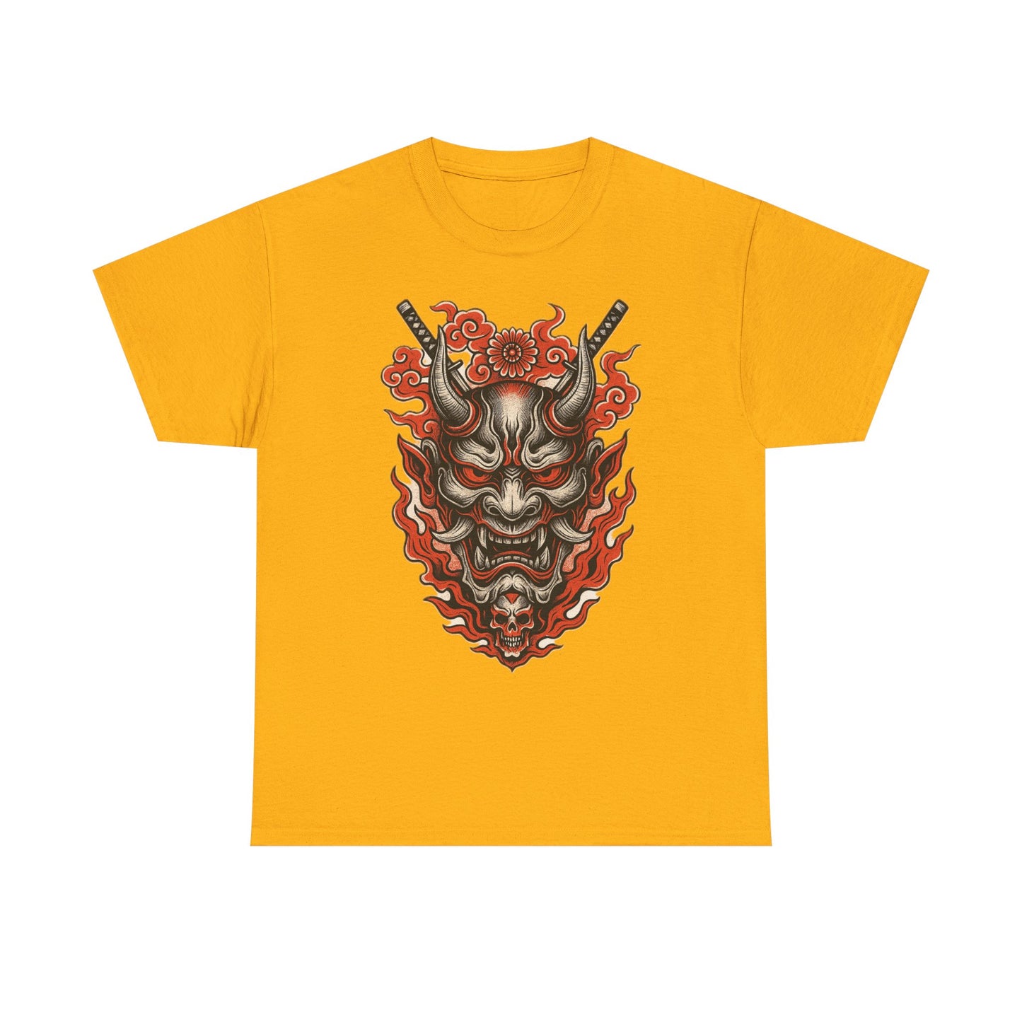 Hannya Demon Mask T-Shirt — Japanese Oni Noh Mask Art Tee