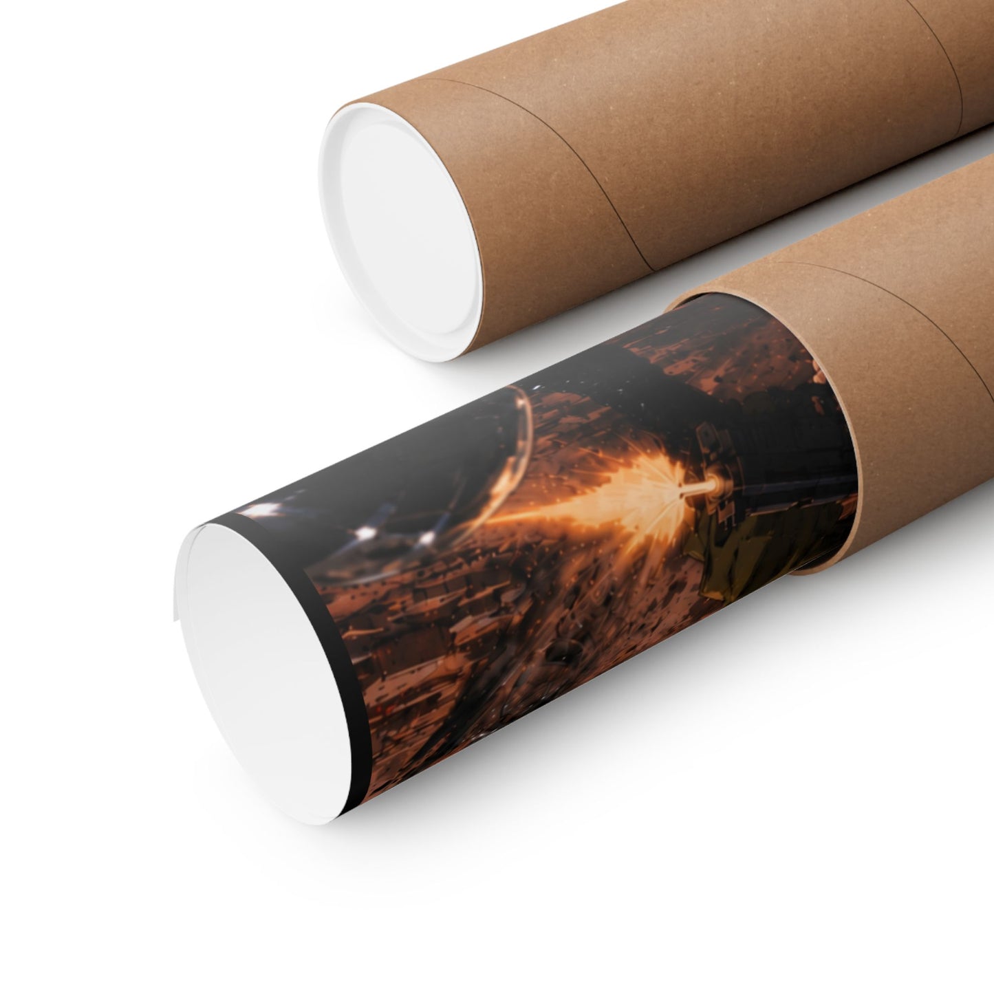 Metallic Souls Poster — Anime Sci‑Fi Action Matte Vertical Print