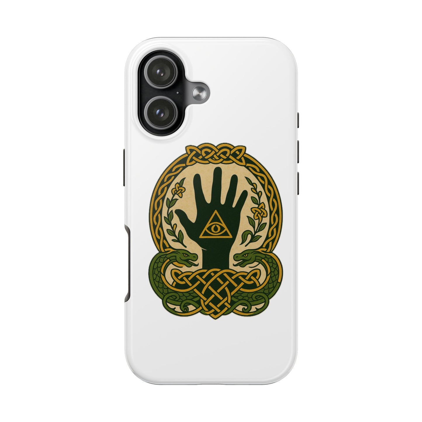 Celtic Eye of Providence Tough Phone Case — Protective Mythic Hand Design
