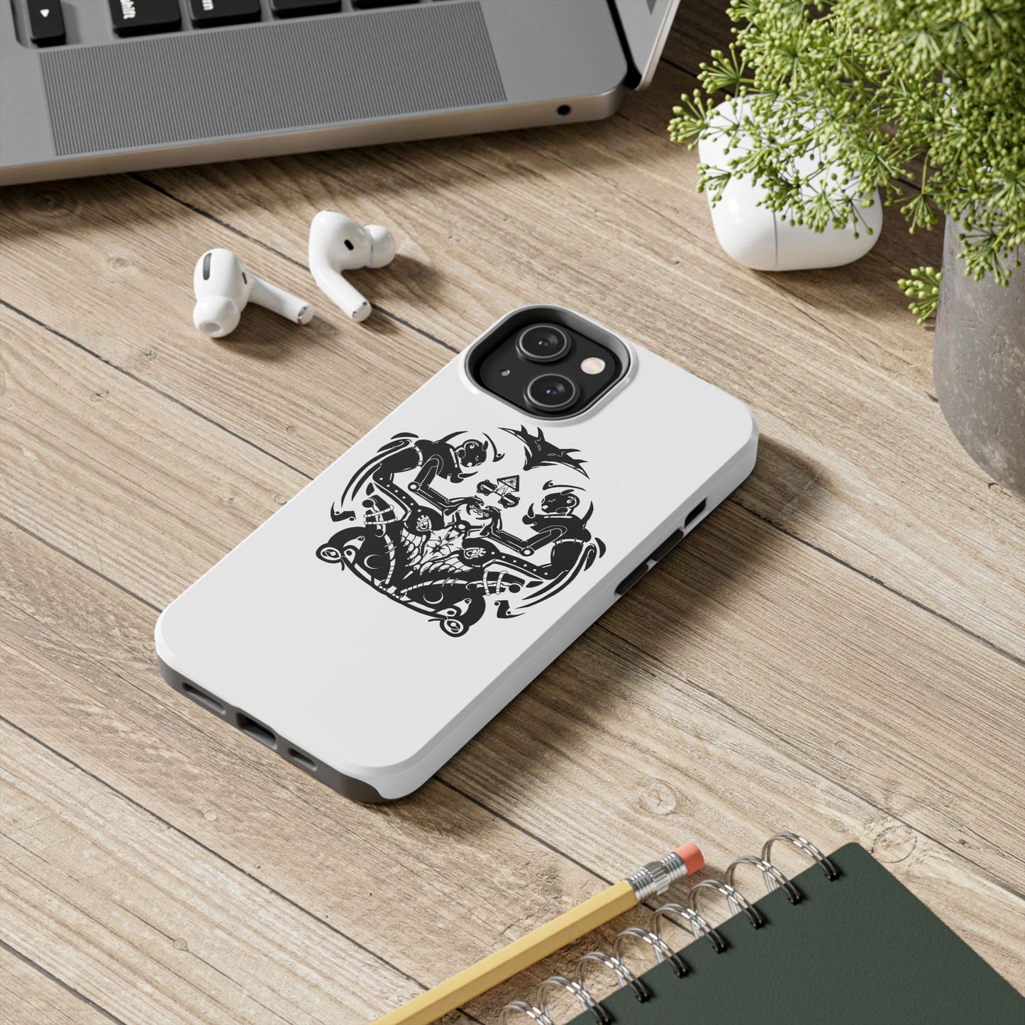 Viking Knotwork Tough Phone Case — Norse Warrior Tribal Design